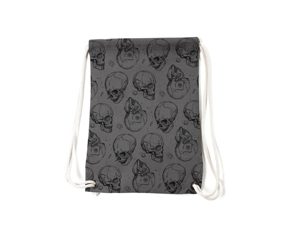 skull bagpack grey black