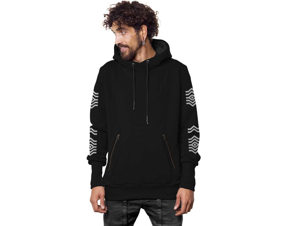 Urban Street wear Black hoodie for men
