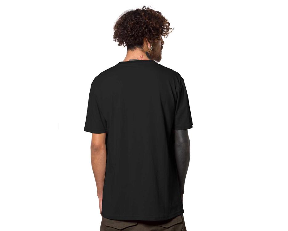 man black t-shirt with a digital print 