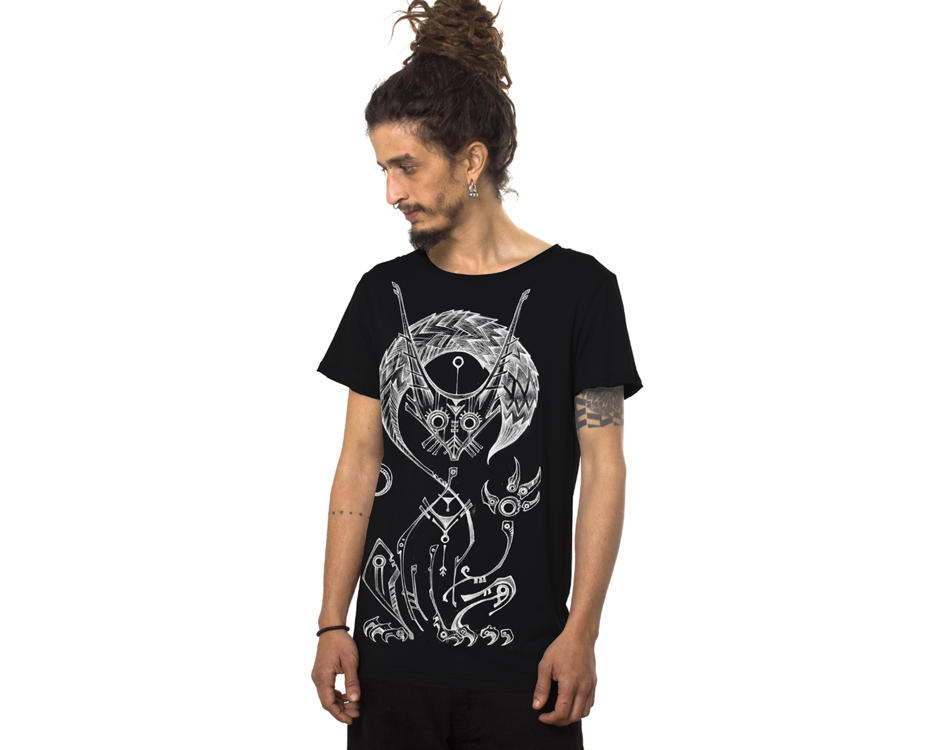 psychedelic-abstract black t-shirt