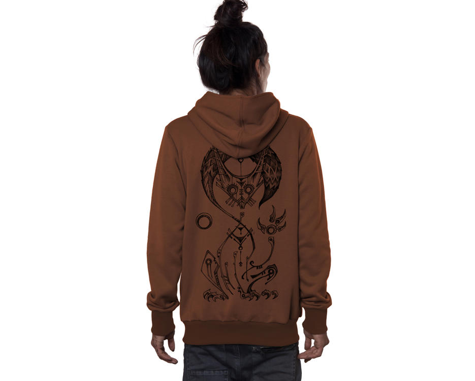 psychedelic-abstract orange hoodie