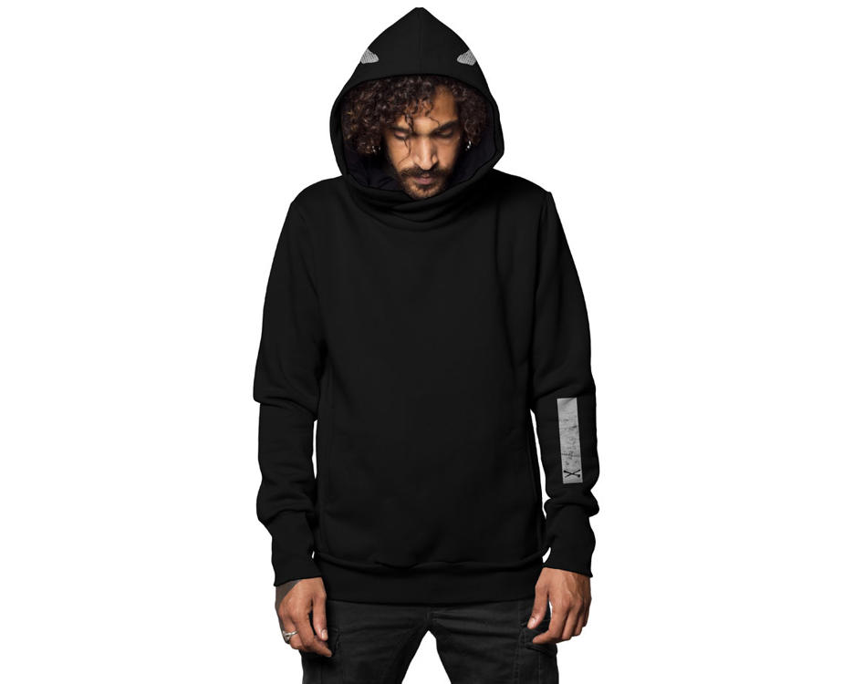 Urban style Twizy black hoodie for men 