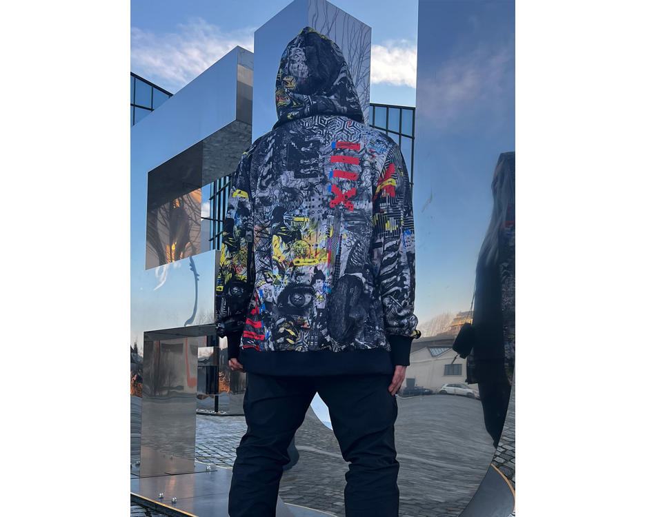 Plazmalab | Glitch Mode urban street hooded sweatshirt