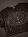 man black t-shirt with a digital spiral print 