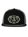 Laser Guided Visions Third Eye Silver Snapback Hat Black