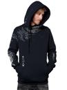 Urban street CyberFox Dark Blue hoodie for men 