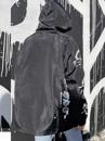 cyber punk nylon black jacket 