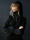 NOBUNAGA black Ninja style hoodie for women 