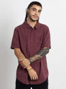 OR BUTTON SHIRT BORDEAUX WASH