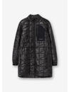 LONG QUILTED JACKET BLACK 
