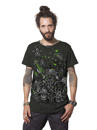 Dark Khaki man t-shirt with an psychedelic print 