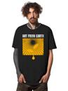 abstract sun black t-shirt
