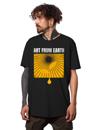 abstract sun black t-shirt