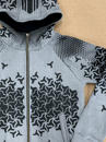 Shuriken grey psychedelic hoodie for men