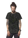 dark grey man t-shirt with an psychedelic print 