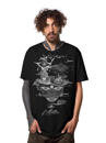 Black psychedelic alternative style man t-shirt