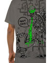 men t-shirt in dark grey with a psychedelic print