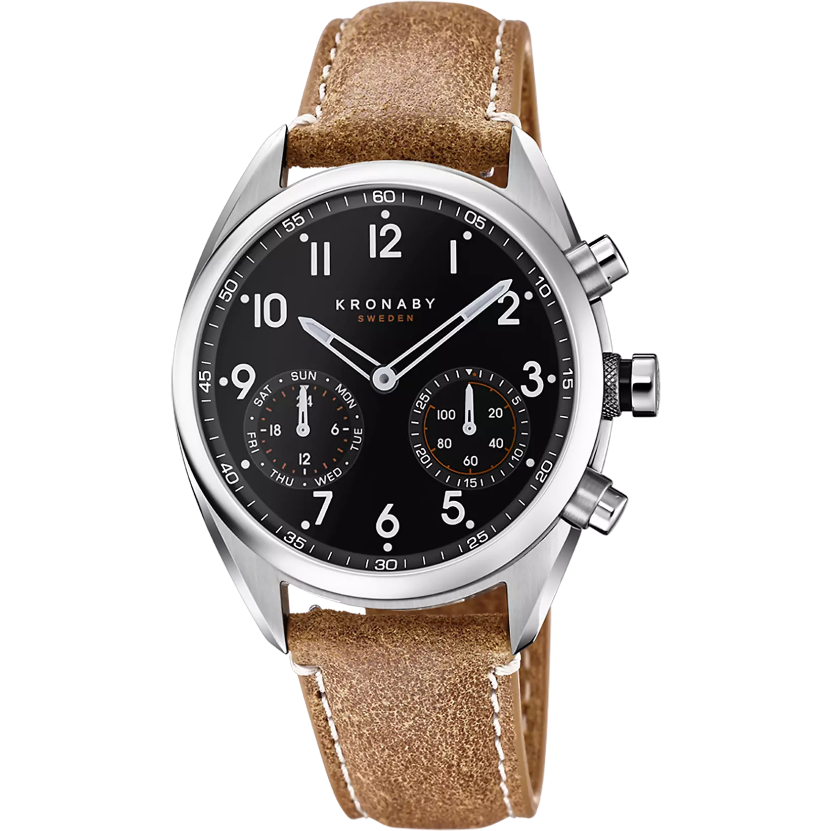 שעון יד היברידי לגברים Kronaby S3112/1 leather strap watch