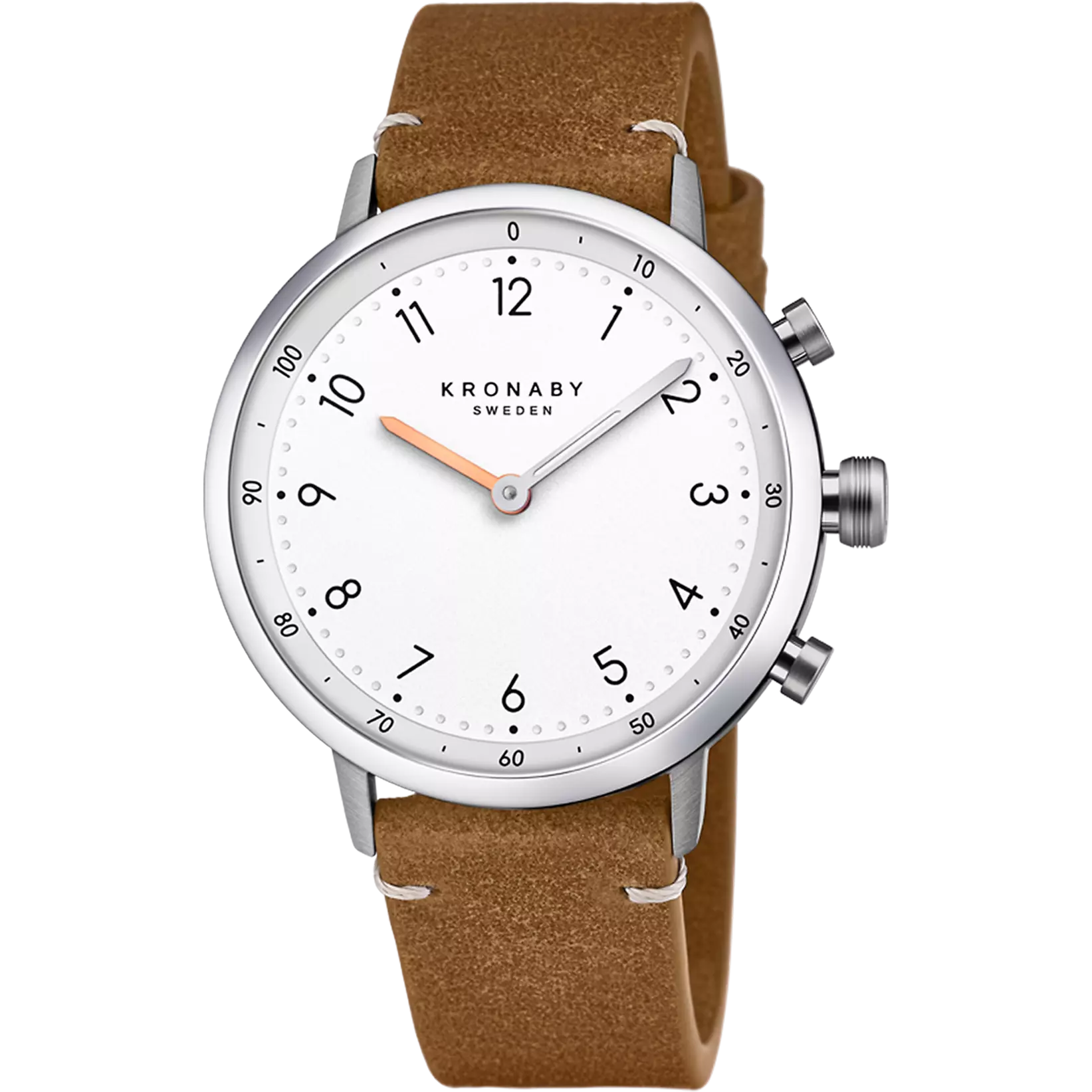 שעון יד היברידי לגברים Kronaby Nord S3128/1 leather strap watch