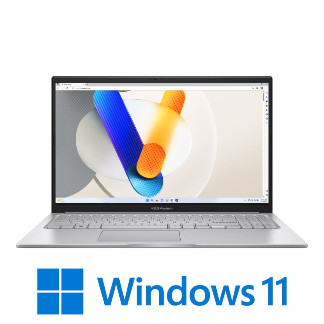 מחשב נייד ASUS Vivobook CORE 7-150U/16GB/512GB/15.6"/WIN11 HOME /1YW/SILVER X1504VA-BQ632W