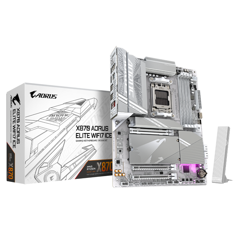 לוח ראשי GigaByte X870 AORUS ELITE X3D ICE AMD AM5 WIFI7