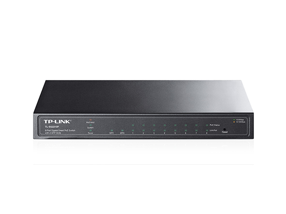 מתג Tp-Link TL-SG2210P 8-Port Gigabit Smart PoE Switch with 2 SFP Slots