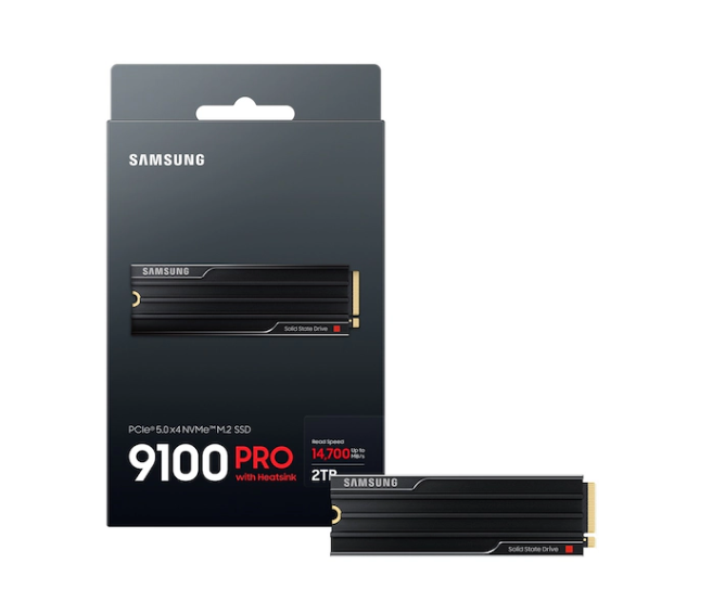 דיסק קשיח SAMSUNG 2TB 9100 PRO PCIe 5.0 NVMe M.2 With Heatsink MZ-VAP2T0CW