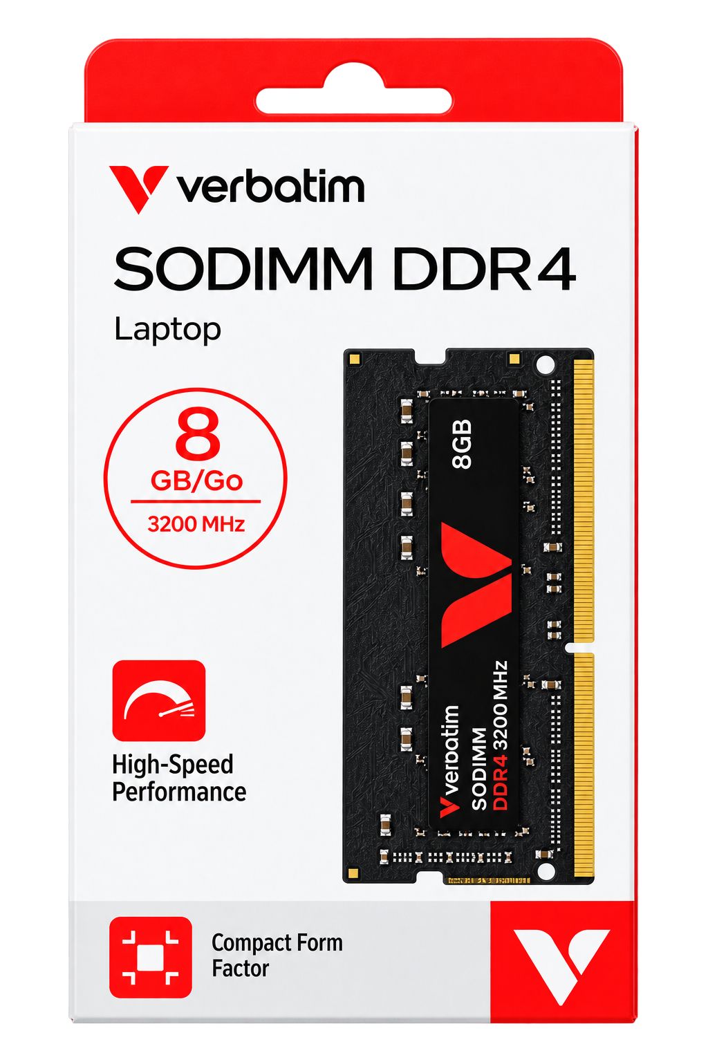 זיכרון Verbatim SODIMM 8GB DDR4 3200MHz 1.2V 30108