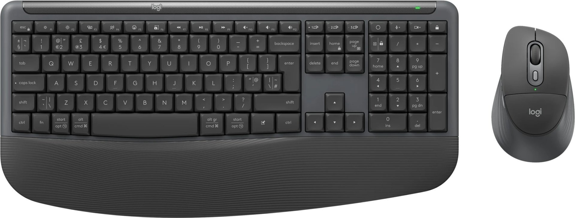 סט מקלדת ועכבר Logitech MK880 Signature Comfort Plus Combo Wireless Keyboard & Mouse