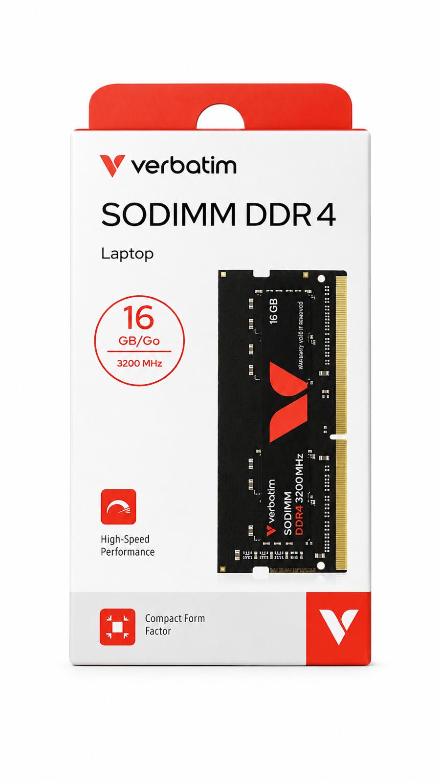 זיכרון Verbatim SODIMM 16GB DDR4 3200MHz 1.2V 30110