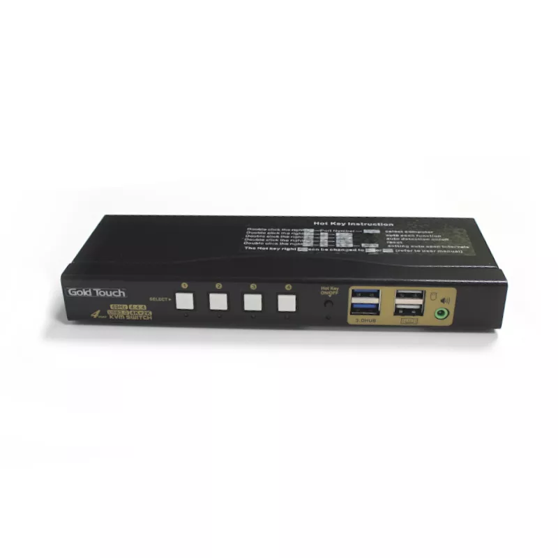 מפצל Gold Touch HDMI KVM Switch 4K@60 With Cables – 4 ports KVM-HDMI-4-4K60