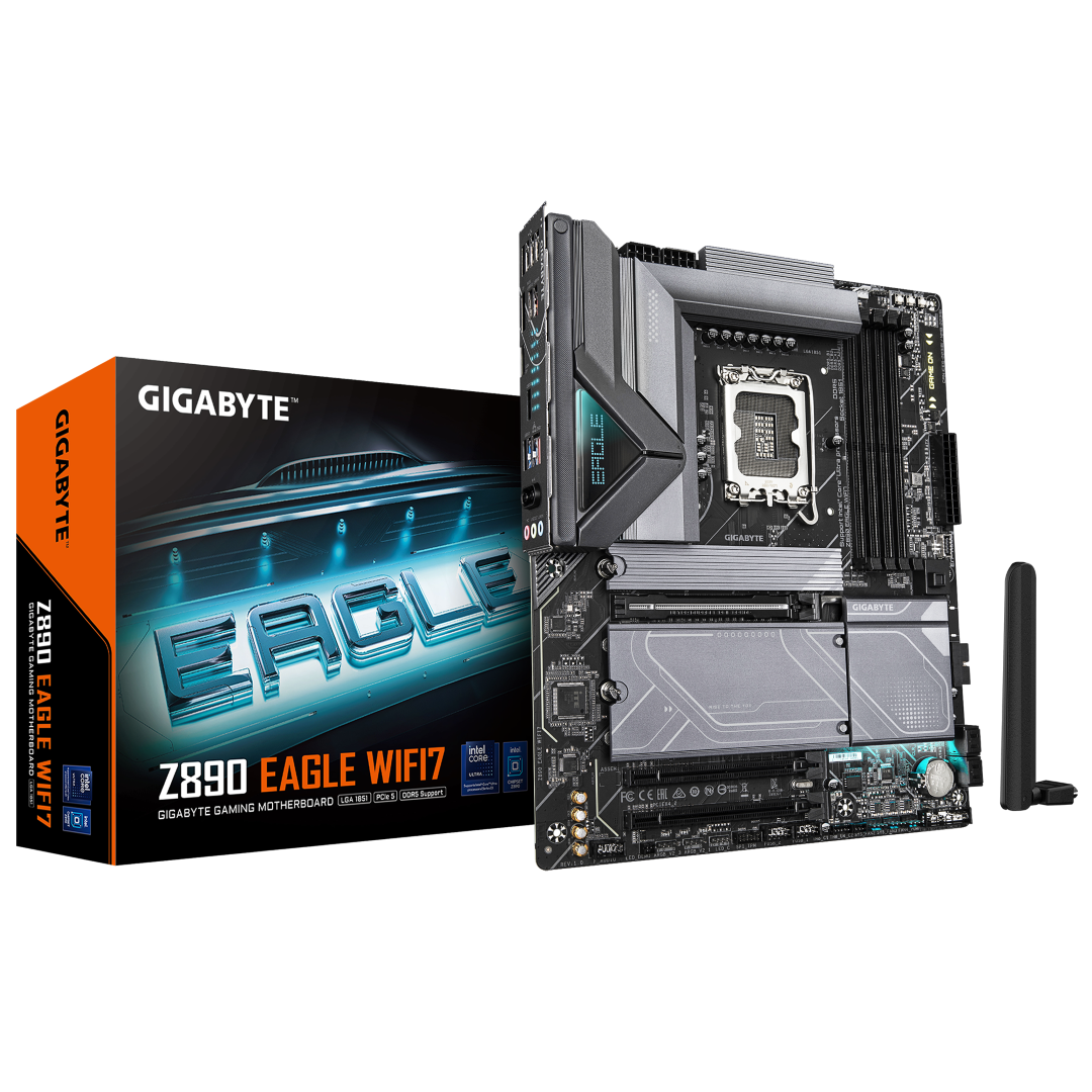 לוח ראשי למעבדי אינטל מדור 15 GigaByte Z890 EAGLE WIFI7 DDR5  -  Socket 1851