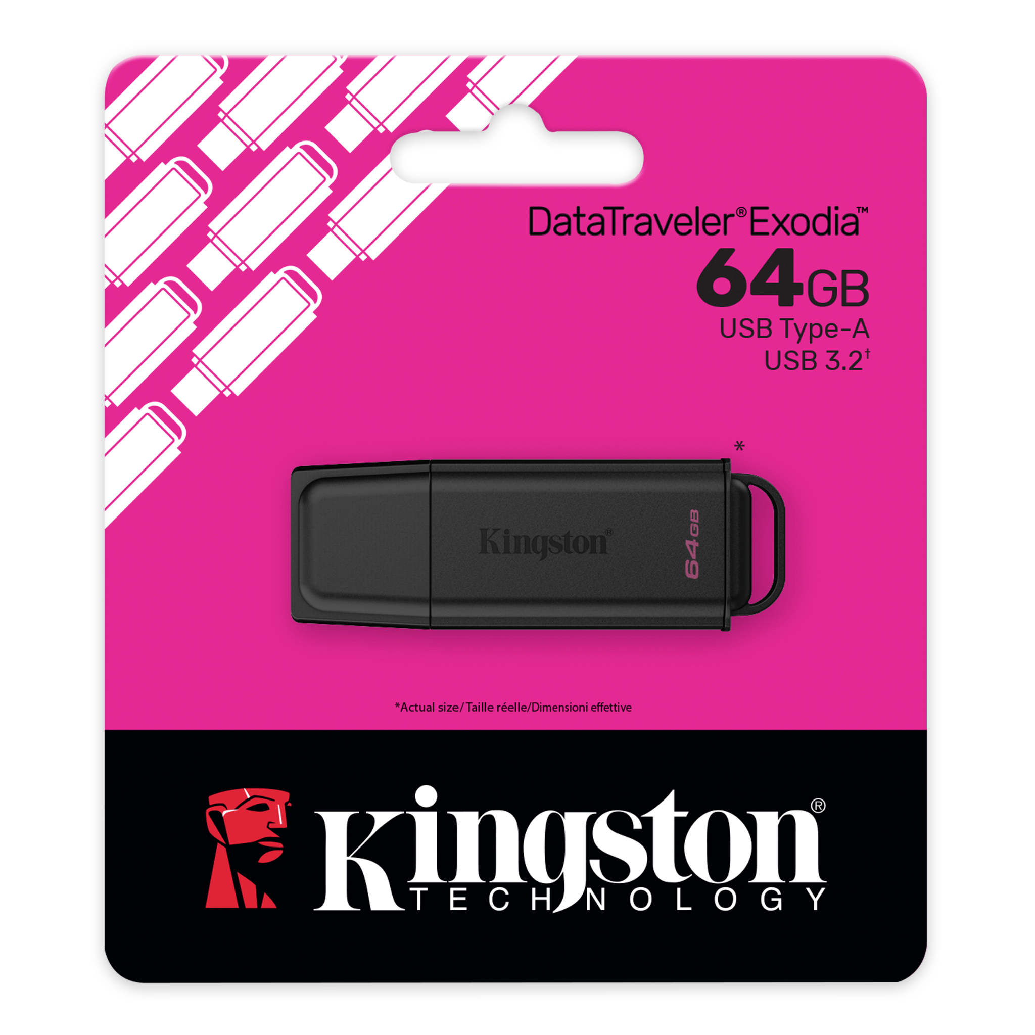 התקן דיסק און קי Kingston USB flash drive DataTraveler Exodia - USB 3.2 Gen 1 64GB black DTXG2/64GB