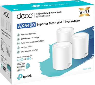 אקסס פוינט 3 יח - TP LINK DECO X60 3 pack AX5400 MESH WIFI 6