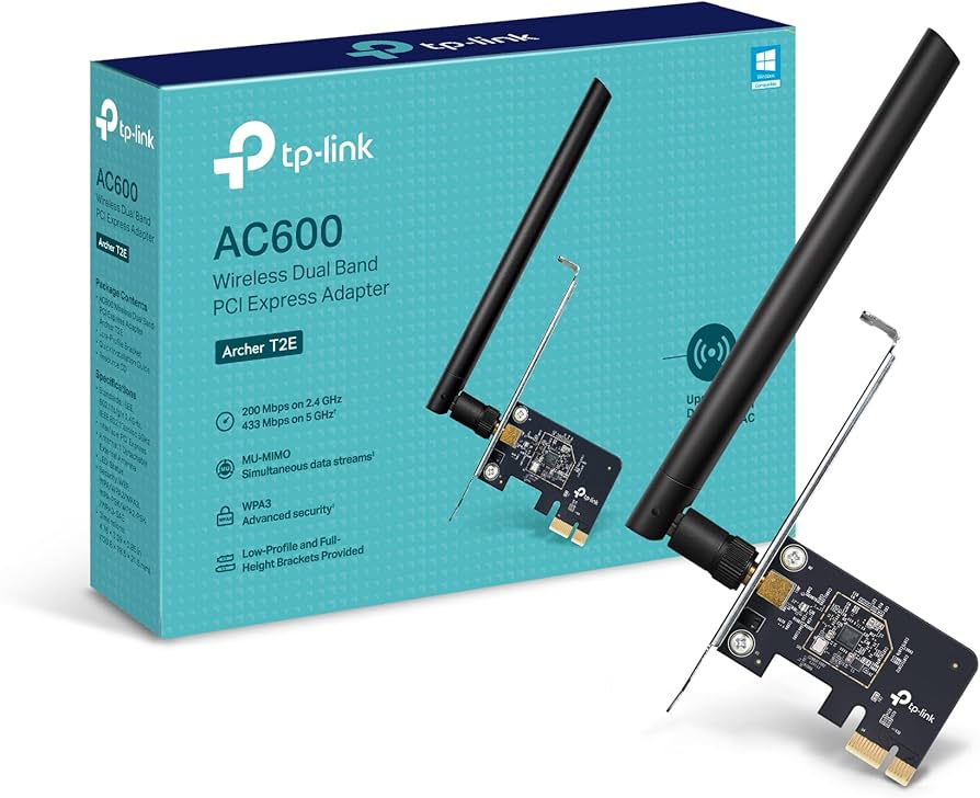 כרטיס רשת אלחוטי TP-link Archer T2E AC600 Wireless Dual Band PCI Express Adapter