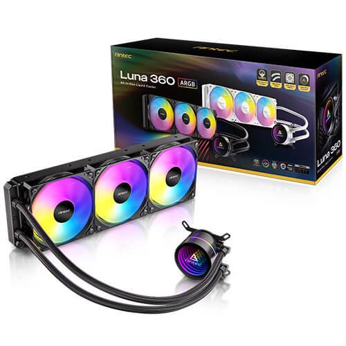 קירור נוזלי Antec LUNA 360 Black ARGB Liquid CPU Cooler 