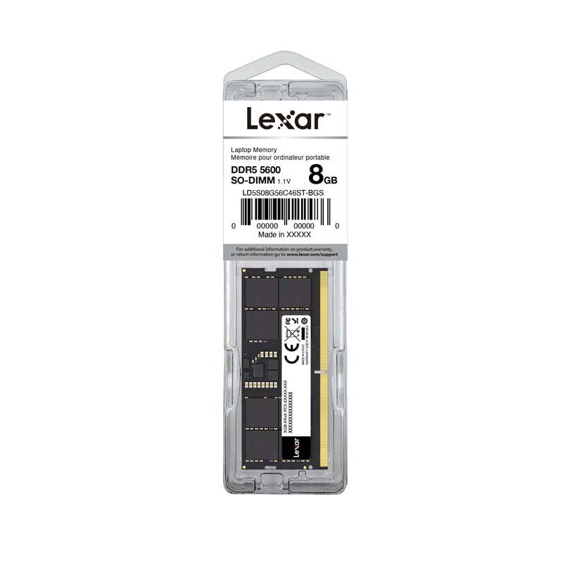 זיכרון  Lexar SODIMM 8GB DDR5 5600Mhz 262pin CL46 1.1V LD5S08G56C46ST-BGS