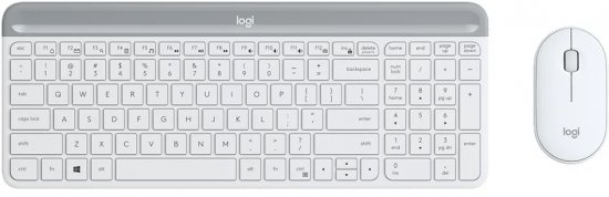 סט מקלדת ועכבר  Logitech MK470 Slim Wireless Combo לבן