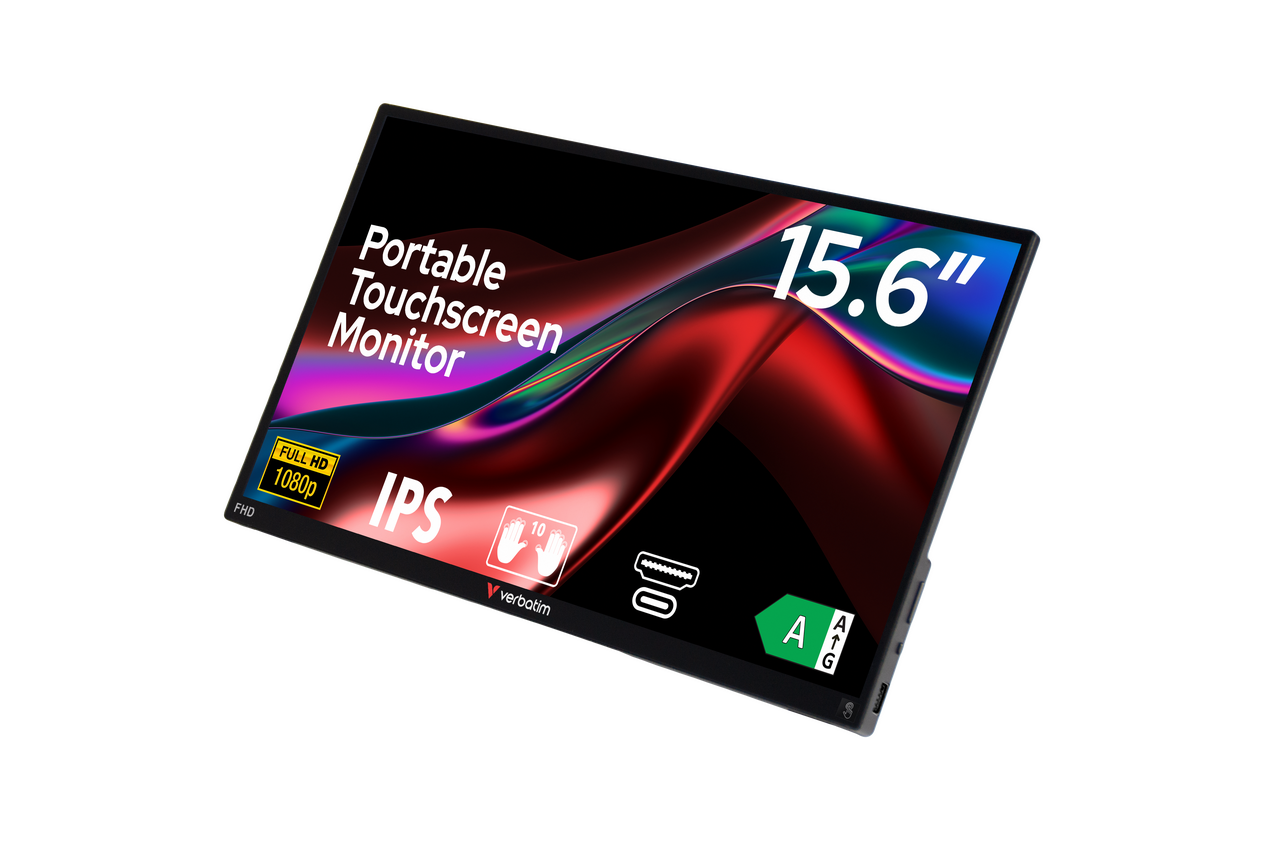 מסך מגע חיצוני Verbatim PMT-15 Portable Touchscreen Monitor 15.6