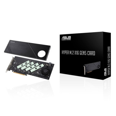 כרטיס הרחבה ASUS HYPER M.2 X16 GEN5 CARD PCIE 5.0 M.2 X16 90MC0CY0-M0EAY0