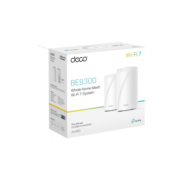 אקסס פוינט TP LINK DECO BE65 2 pack BE9300 Whole Home Mesh WiFi 7 System
