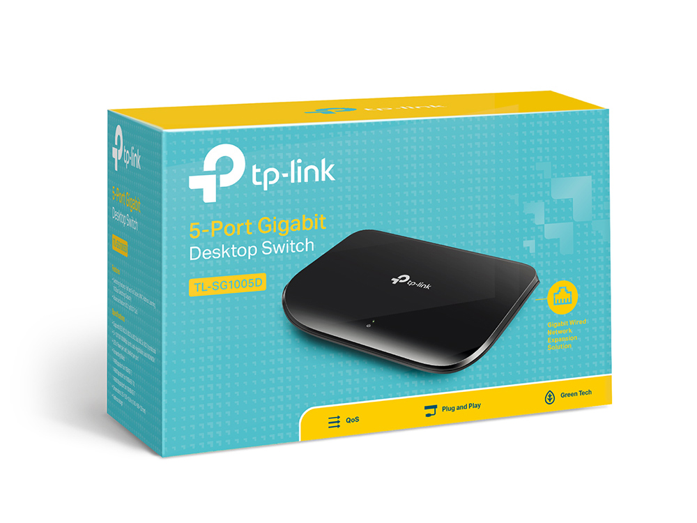 מתג Tp-Link TL-SG1005D 5-Port Gigabit Desktop Switch 