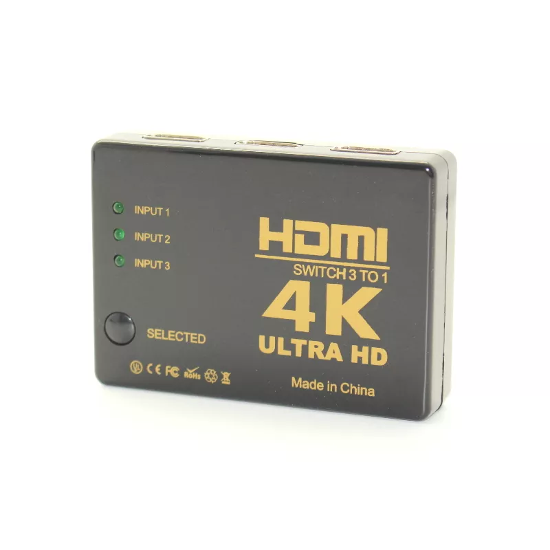 מפצל GoldTouch 4K HDMI Switch 1 To 3Ports with RC