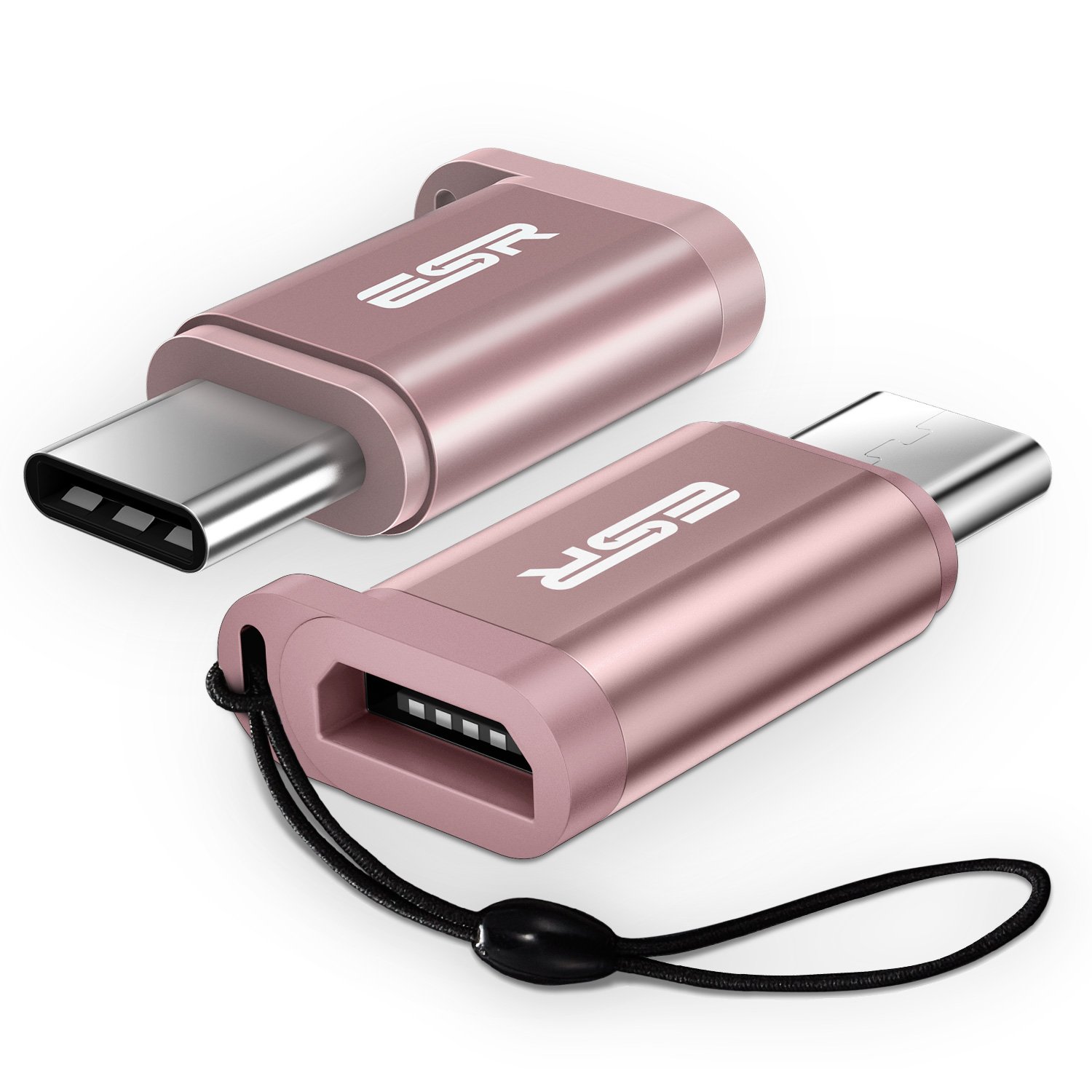 מתאם ESR Micro to USB-C Adapter -Rose Gold