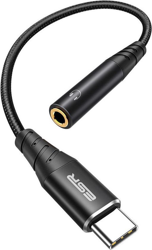 מתאם ESR USB-C to 3.5 mm Headphone Adapter - Black