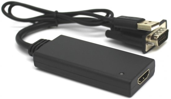 מתאם Gold Touch VGA To HDMI Adapter w/USB Power Cable