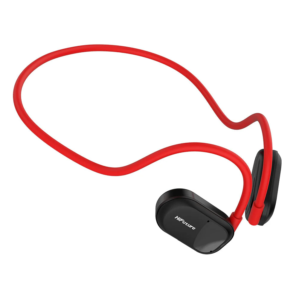 אוזנית ספורט אלחוטיות HiFuture  FutureMate Mics ENC Air Conduction Headphones - Red
