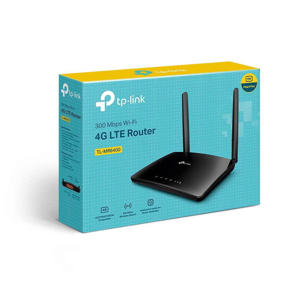 נתב סלולארי TP-LINK TL-MR6400 300 Mbps Wireless N 4G LTE Router