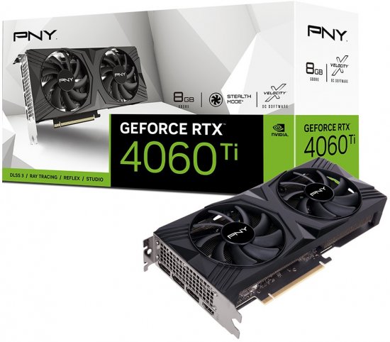 כרטיס מסך PNY RTX 4060TI 8GB VERTO Dual Fan DLSS3