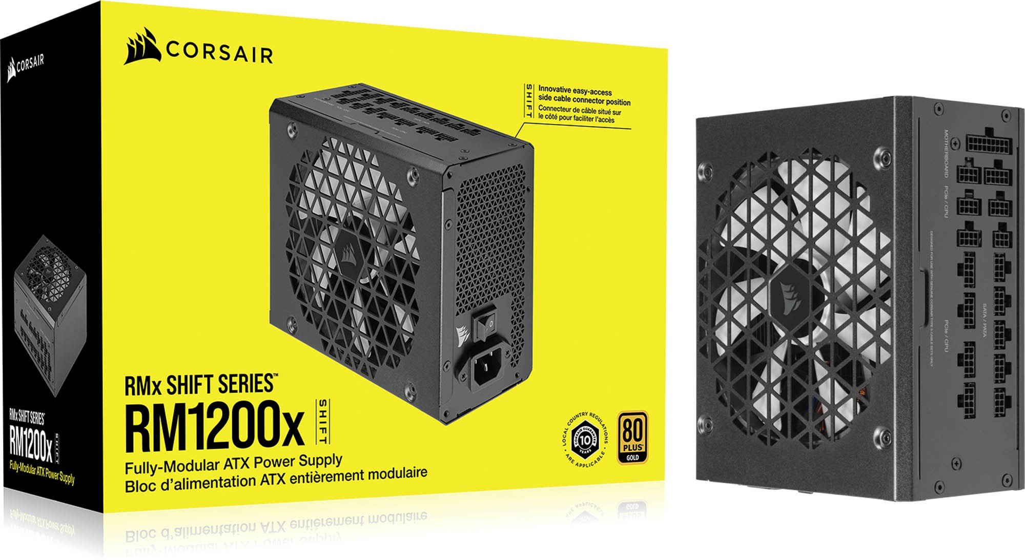 ספק כח CORSAIR RM1200x SHIFT 80 PLUS Gold Fully Modular ATX Power Supply